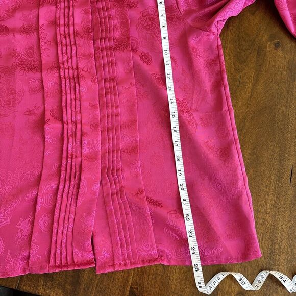 Vintage Laura and Jayne Collection blouse womens size 6 Fuschia - Picture 8 of 8